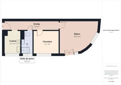Plan de l'établissement Appartement pour 2 en plein centre ville