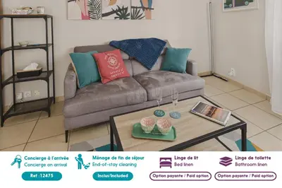 Coin salon dans l'établissement Appartement pour 2 en plein centre ville
