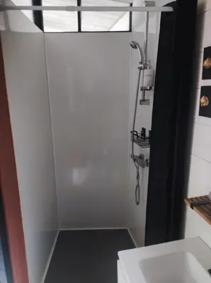 Salle de bains dans l'établissement La cabane zen