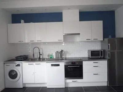 Cuisine ou kitchenette dans l'établissement Tal Ar Mor
