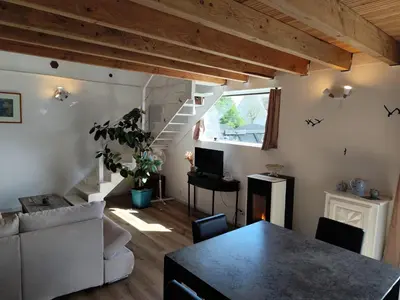 Coin salon dans l'établissement Loft à 2 pas de la mer