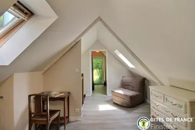 Coin salon dans l'établissement Ferme du Kastel Dinn