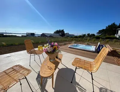 Piscine de l'établissement Villa 6 people, Spa and Sea View ou située à proximité