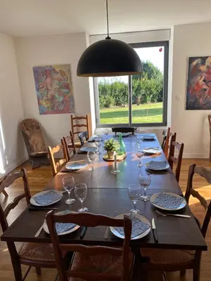 Coin salon dans l'établissement Domaine de Keryouen