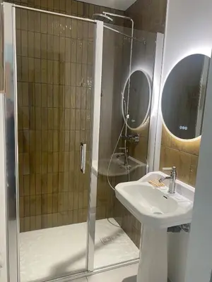 Salle de bains dans l'établissement Domaine de Keryouen