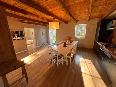 Cuisine ou kitchenette dans l'établissement Ti ar Goanag, Maison de vacances, Séjour, Week-end