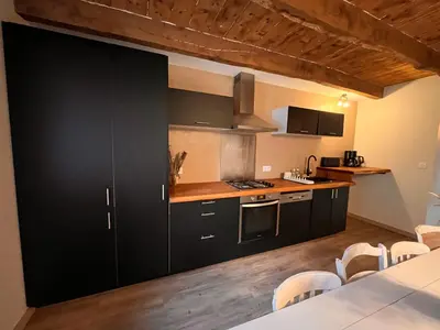 Cuisine ou kitchenette dans l'établissement Ti ar Goanag, Maison de vacances, Séjour, Week-end
