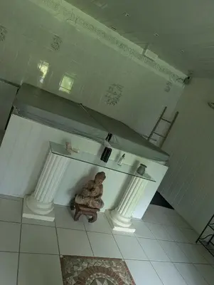 Salle de bains dans l'établissement Gîte ty coat