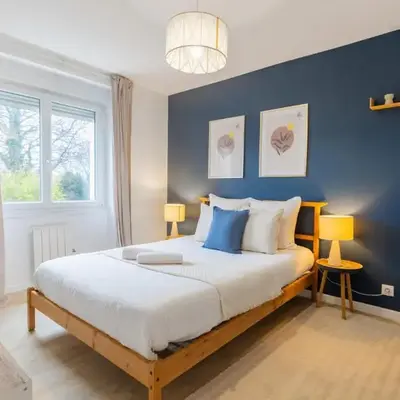 Appart 3 chambres avec TV connectées et Jardin