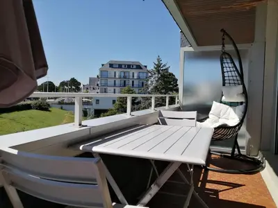Balcon ou terrasse dans l'établissement Vue mer panoramique et plage à 50 m