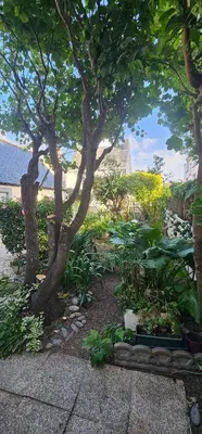 Jardin de l'établissement Maison avec jardin clos - Plage et centre accessibles à pied - Chambre enfants immersive pour vivre de belles aventures - WiFi haut débit - Draps et serviettes fournis - Animaux non admis