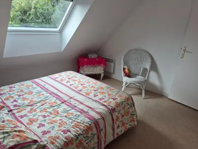 Un ou plusieurs lits dans un hébergement de l'établissement Maison familiale Morgat, jardin clos