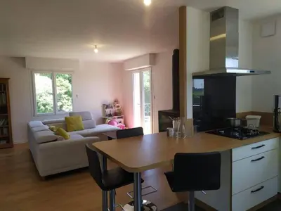 Cuisine ou kitchenette dans l'établissement Grande maison bretonne entre campagne et mer