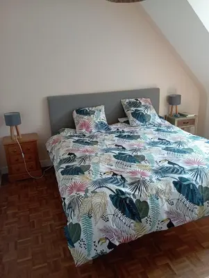 Un ou plusieurs lits dans un hébergement de l'établissement Grande maison bretonne entre campagne et mer