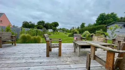 Jardin de l'établissement Ty Leroux - wifi - centre bourg