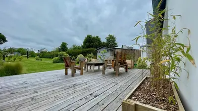 Jardin de l'établissement Ty Leroux - wifi - centre bourg