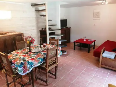 Coin salon dans l'établissement Gîte du Moulin de Brendouez