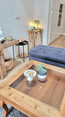 Coin salon dans l'établissement Avelenn Belle maison de ville avec terrasse