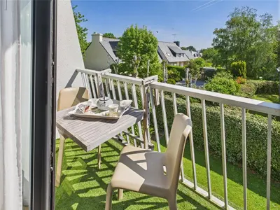 Balcon ou terrasse dans l'établissement 300 m de la plage - Appart pour 4 avec balcon