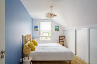 Un ou plusieurs lits dans un hébergement de l'établissement Ti Armor - Maison à 200m de la plage