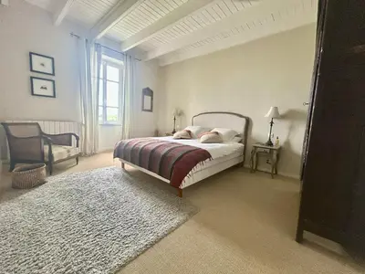 Un ou plusieurs lits dans un hébergement de l'établissement Ty Traez, holiday house for families in Cap Sizun