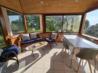 Coin salon dans l'établissement Évasion bretonne au bord de l'eau