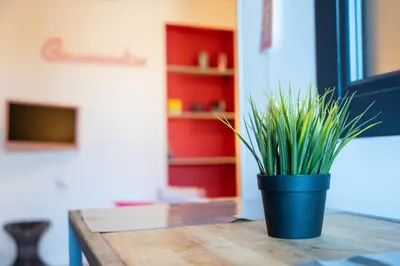 Cuisine ou kitchenette dans l'établissement DORMIR EN VILLE - À 450 m du centre historique
