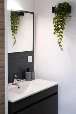 Salle de bains dans l'établissement Appartement lumineux à 600m de la plage