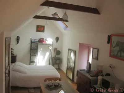 Un ou plusieurs lits dans un hébergement de l'établissement Gîte Goa