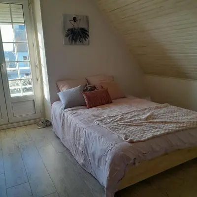 Un ou plusieurs lits dans un hébergement de l'établissement Maison familiale, front mer