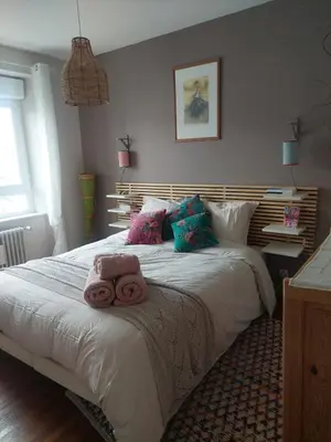 Un ou plusieurs lits dans un hébergement de l'établissement Maison Maurice Quimper