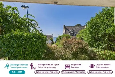 Jardin de l'établissement Vue mer - maison 4 adultes et 3 enfants