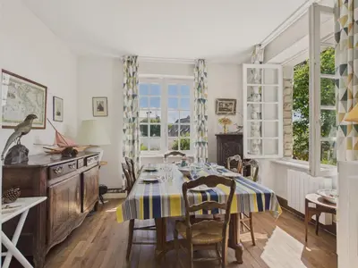 Coin salon dans l'établissement Vue mer - maison 4 adultes et 3 enfants