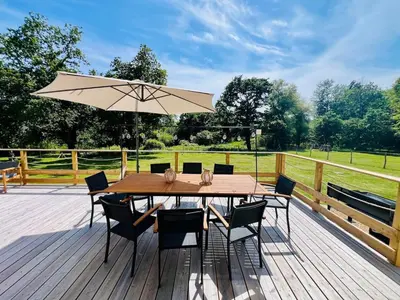 Balcon ou terrasse dans l'établissement Le Domaine Du Hellen