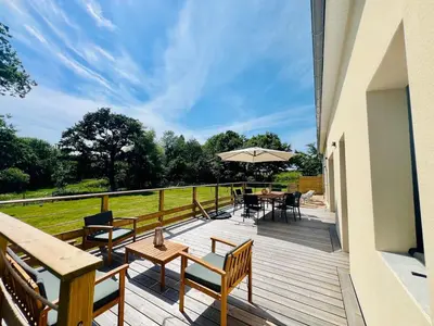 Balcon ou terrasse dans l'établissement Le Domaine Du Hellen
