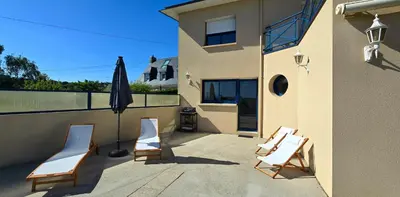 Balcon ou terrasse dans l'établissement Maison vue mer Posto Home Crozon
