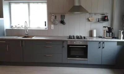 Cuisine ou kitchenette dans l'établissement Gîte Ti-Maes