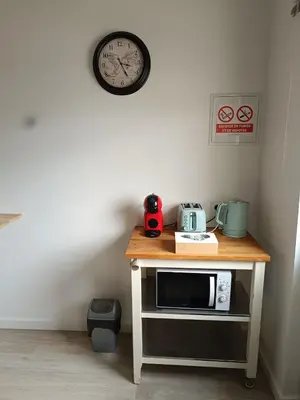 Plateau bouilloire dans l'établissement Mezzanine Clarette