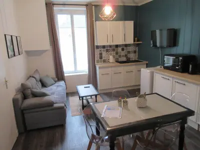 Cuisine ou kitchenette dans l'établissement Brav ehanou Morgat