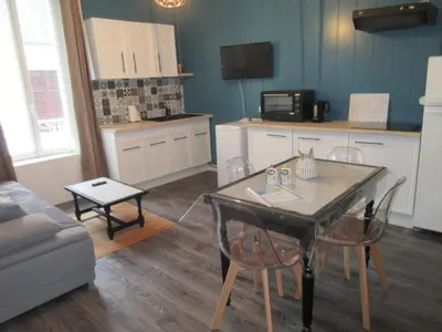 Cuisine ou kitchenette dans l'établissement Brav ehanou Morgat