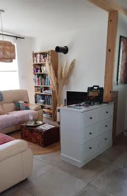 Coin salon dans l'établissement Chambre cosy