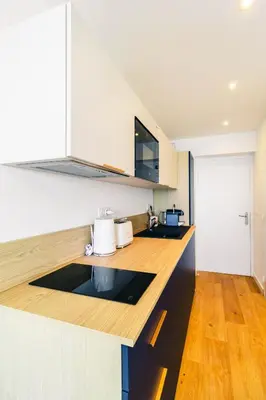 Cuisine ou kitchenette dans l'établissement Flots Bleus - Cozy Studio - White Sand Beach