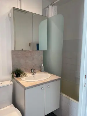 Salle de bains dans l'établissement Cocooning studio with sea view