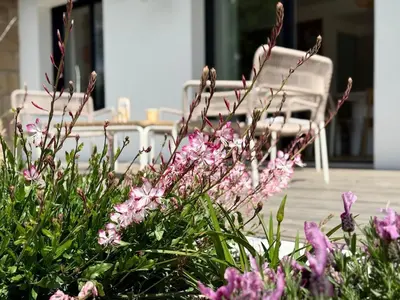 Jardin de l'établissement Maison rénovée, Sainte Marine à 100 m de la plage