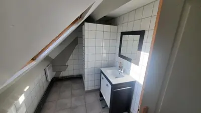 Cuisine ou kitchenette dans l'établissement Kermarc'heg
