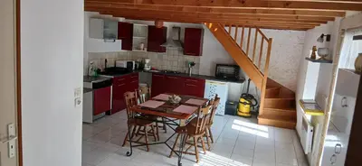 Cuisine ou kitchenette dans l'établissement Kermarc'heg