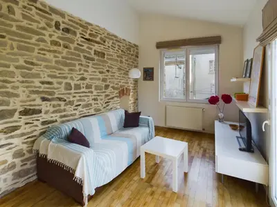 Coin salon dans l'établissement -STONE- Maison de Ville a Concarneau