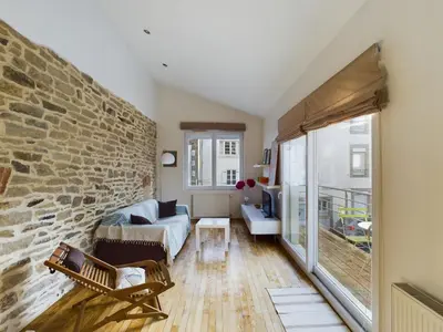 Coin salon dans l'établissement -STONE- Maison de Ville a Concarneau