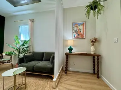 Coin salon dans l'établissement La Suite Balinaise