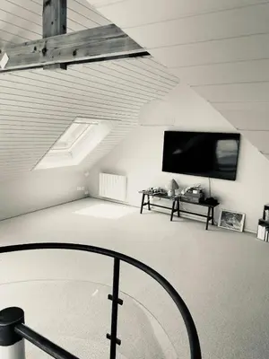 Télévision ou salle de divertissement dans l'établissement Maisons Bodenn - Villa de Pors Riagat Front de Mer